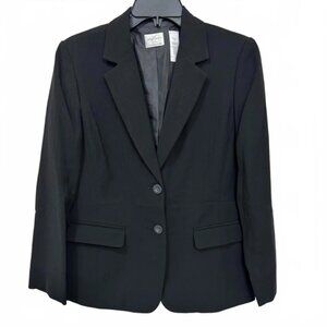 Emma James Vintage Black Pinstripe Suit Jacket Blazer- Size 10 Petite